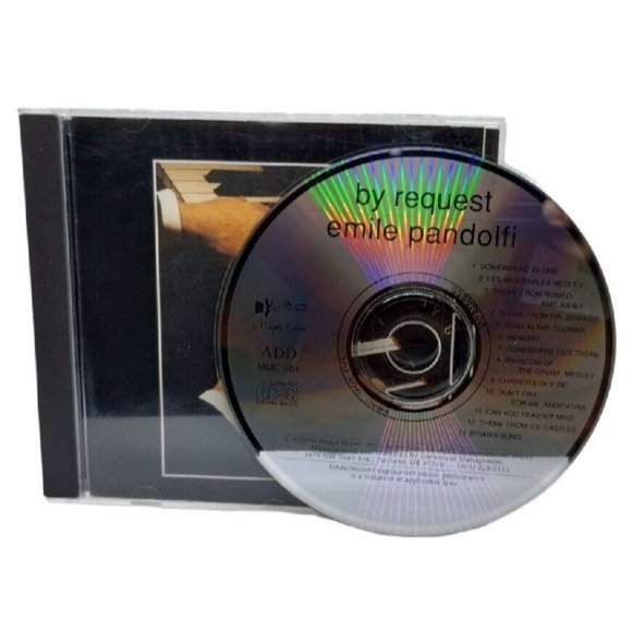Emile Pandolfi By Request Classical Piano Easy Listening Music CD 1990 - Picture 1 of 3